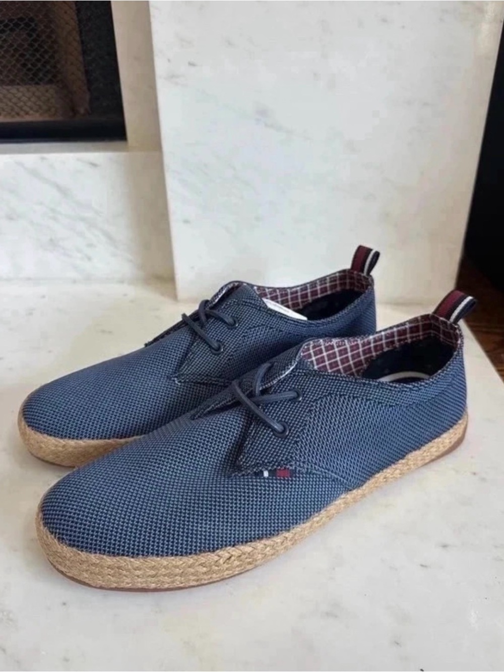 Ben Sherman Prill Oxford Mens Blue Canvas Sneakers Shoes 9.5